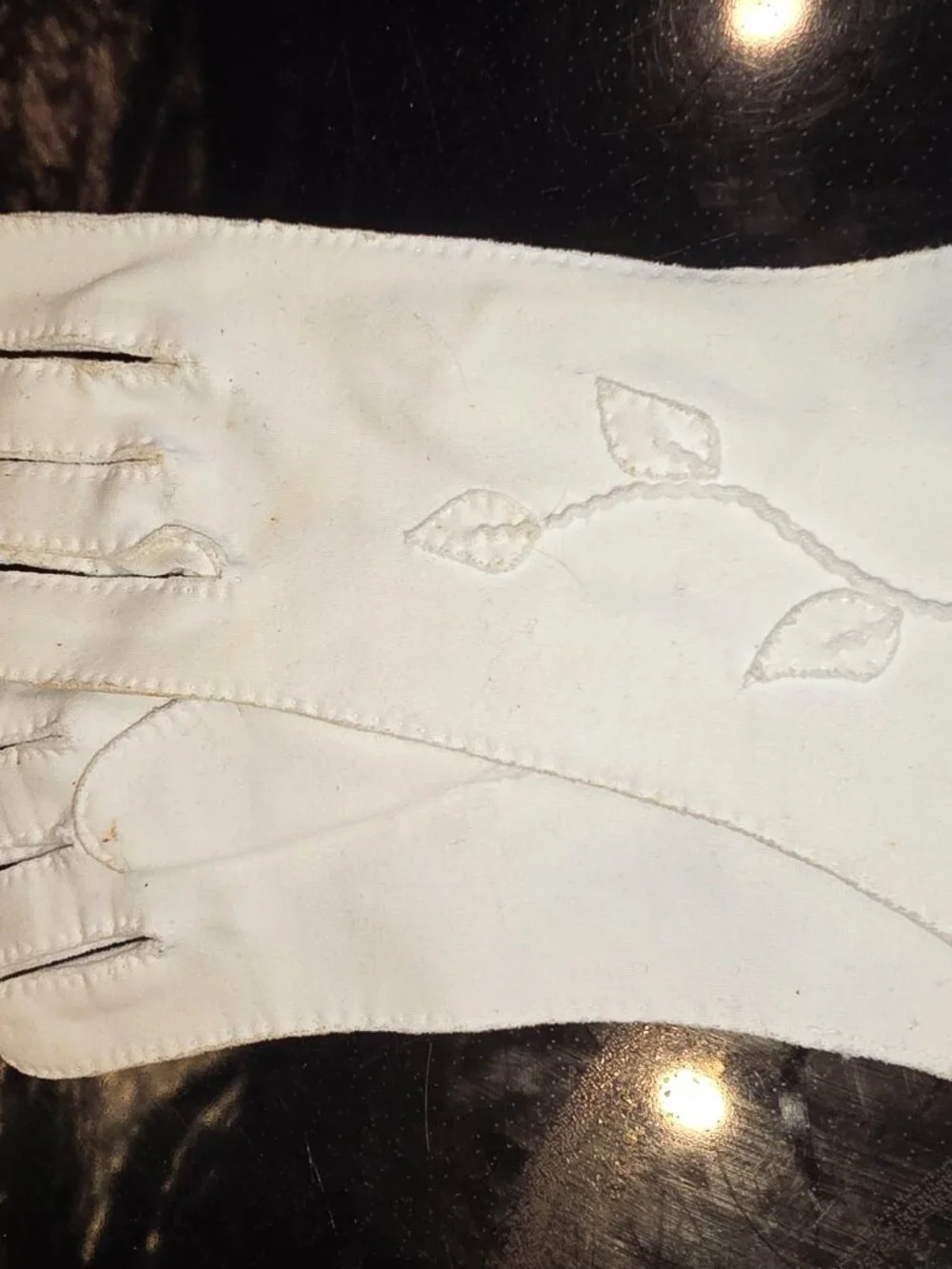 Gloves Women's Lot of 3 Ivory Small Large Embellished Floral Beaded Vintage MCM